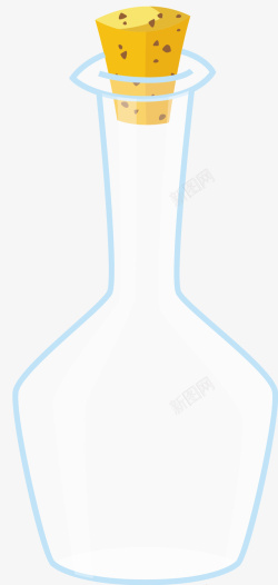 封闭瓶子玻璃透明风格瓶子矢量图高清图片