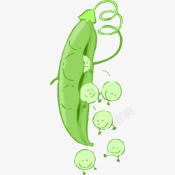 宝宝蔬菜可爱的豌豆宝宝们高清图片