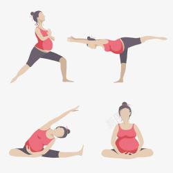 练瑜伽的孕妇做瑜伽的孕妇高清图片