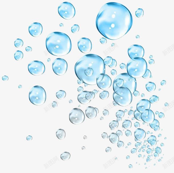 蓝色泡泡png免抠素材_新图网 https://ixintu.com 气泡 水 水下气泡 泡泡 苏打 蓝色