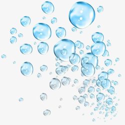 水气泡背景蓝色泡泡高清图片