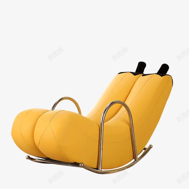 创意懒人沙发黄色香蕉躺椅摇摇椅png免抠素材_新图网 https://ixintu.com 个性 创意 懒人沙发 摇摇椅 现代 躺椅 香蕉 黄色