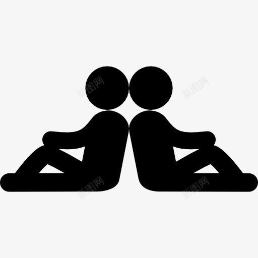 两人坐在对称的姿势图标png_新图网 https://ixintu.com humanpictos 两人的剪影 人的姿势 回 坐着的 对称的
