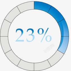 缓冲图创意符合缓冲进度环形数据图图标高清图片