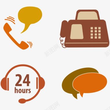 微信24小时客服图标图标