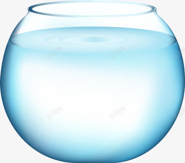 卡通手绘玻璃容器png免抠素材_新图网 https://ixintu.com 养鱼 玻璃容器 透明 鱼缸