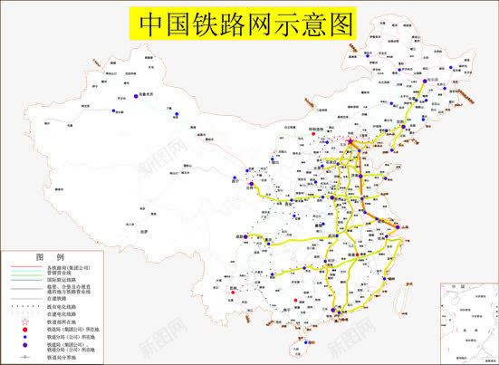 中国铁路示意图png免抠素材_新图网 https://ixintu.com 中国铁路地图 中国铁路示意图 线性地图素材 铁路示意图