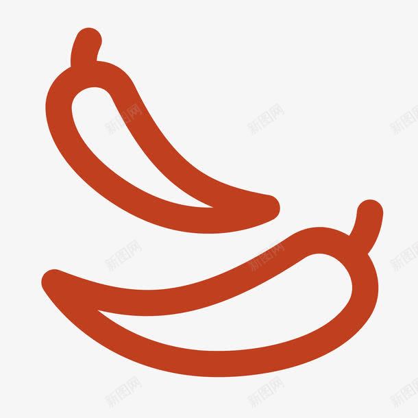 辣椒图标png_新图网 https://ixintu.com 姓名ICON 手机餐饮icon 红色的 蔬菜配料 辣椒 辣的