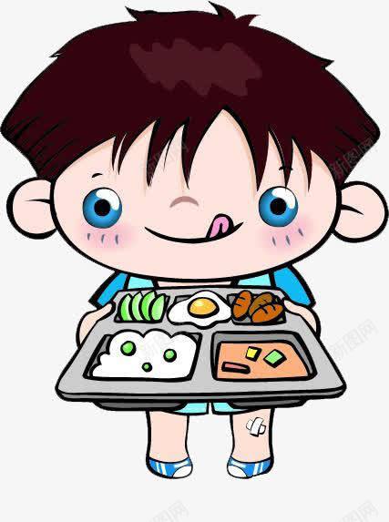 卡通娃娃与午餐png免抠素材_新图网 https://ixintu.com 便当 午餐 午饭 宝宝吃饭 盒饭