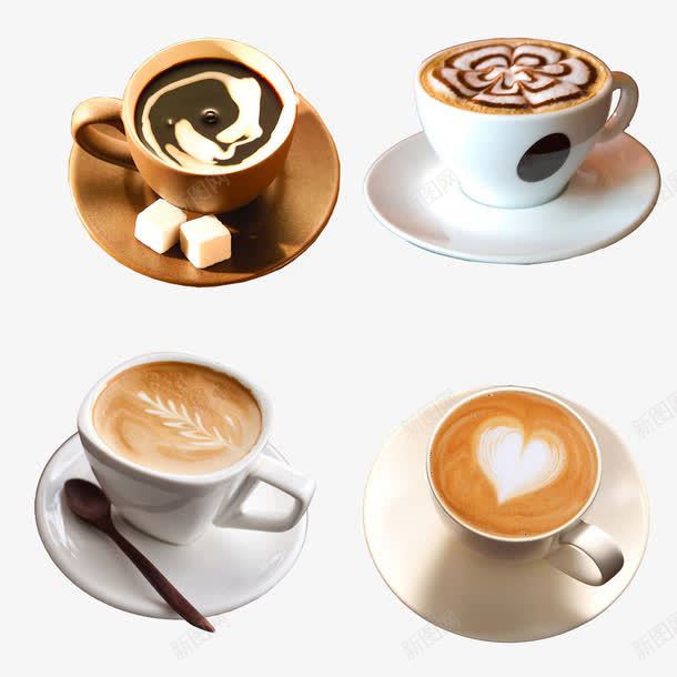 咖啡png免抠素材_新图网 https://ixintu.com 咖啡样品图 心形拉花咖啡 花型拉花咖啡 黑咖啡