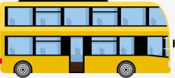 黄色观光车黄色双层巴士高清图片