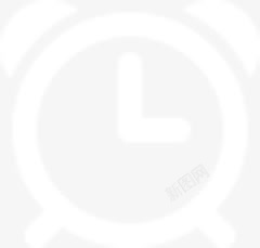 白色闹钟图标图标