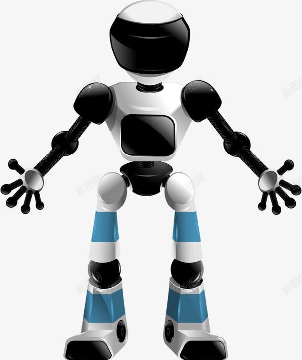 科技感人形机器人png免抠素材_新图网 https://ixintu.com 人形 机器人 科技 黑白