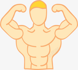 健康男人肌肉强壮卡通男人高清图片