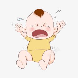 宝宝哭的卡通宝宝哭闹高清图片