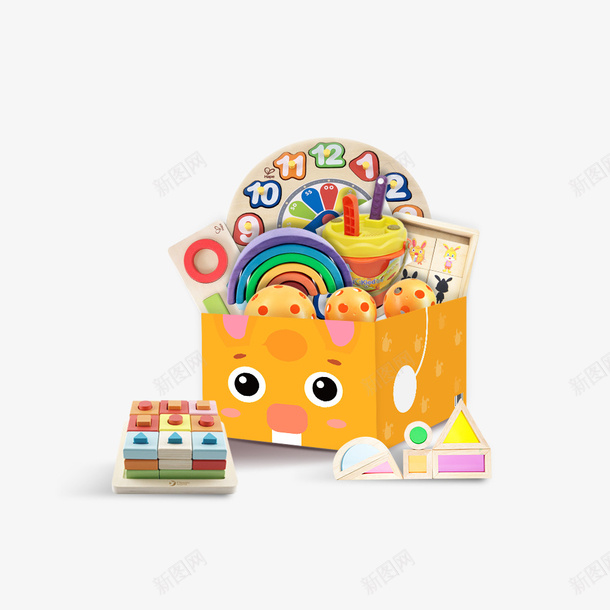 同伴贝宝早教盒子7到11月龄png免抠素材_新图网 https://ixintu.com 同伴贝宝 早教 玩具 盒子