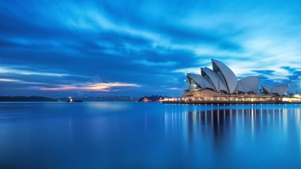 海上悉尼歌剧院宽屏jpg设计背景_新图网 https://ixintu.com 悉尼 歌剧院 海上