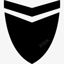防御战争条纹盾图标高清图片