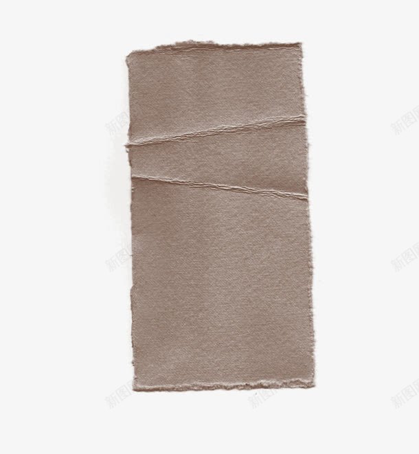 棕色纸壳png免抠素材_新图网 https://ixintu.com 卡纸 折印 折痕 毛边 纸纹