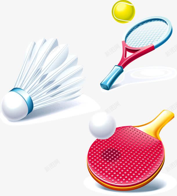 球类png免抠素材_新图网 https://ixintu.com 乒乓球 球类 网球 羽毛球