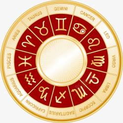 金色天秤十二星座矢量图高清图片