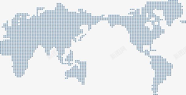 蓝色世界地图png免抠素材_新图网 https://ixintu.com 世界地图 五大洲 圆点 地图 蓝色