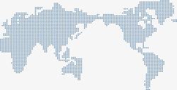 五大洲地图蓝色世界地图高清图片