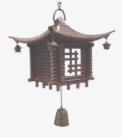 棕色灯笼日式木质装饰挂灯高清图片