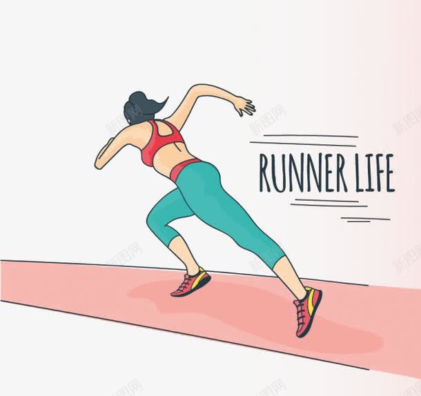 有关运行一个女人的手绘背景png免抠素材_新图网 https://ixintu.com 女人 跑步 运动感 运动手绘 运动风