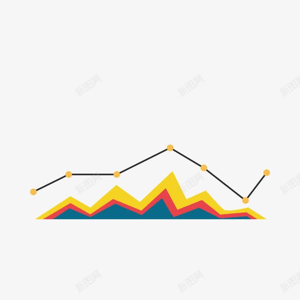 彩色折线数据png免抠素材_新图网 https://ixintu.com 分析 商务 圆点 彩色 折线 数据 行情 走势