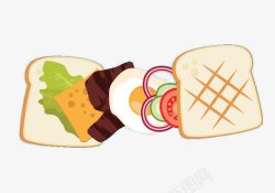 帕尼尼帕尼尼三明治的插图高清图片