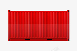 集装箱堆场红色的一个集装箱高清图片