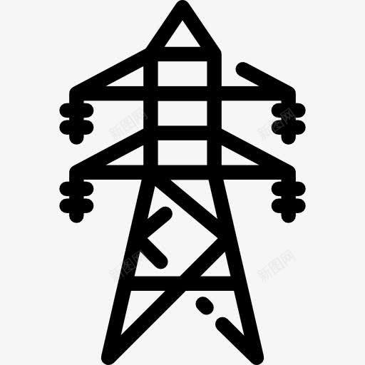 电塔图标png_新图网 https://ixintu.com 发明 塔 建筑与城市 技术 电力 电塔 电气 高压电塔