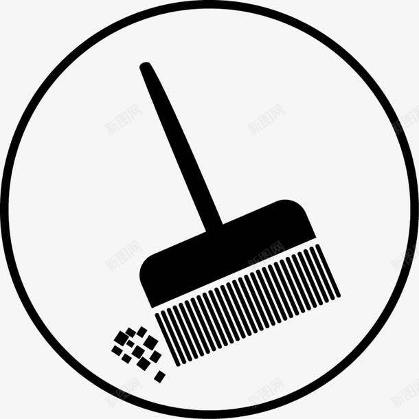 保持门岗清洁区域图标png_新图网 https://ixintu.com 保持清洁 卫生 扫把 门岗清洁