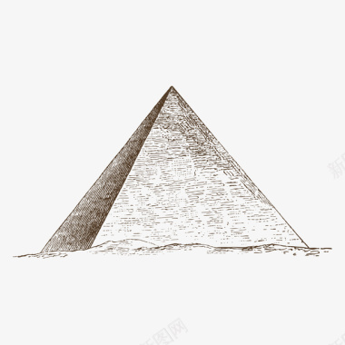 埃及金字塔建筑旅游景点图标图标