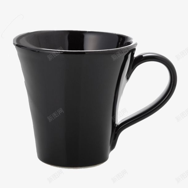 黑色杯子png免抠素材_新图网 https://ixintu.com 产品实物 咖啡杯 水杯 纯黑色 陶瓷杯