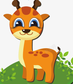 幼儿园设计图卡通草地上的小鹿高清图片