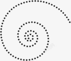 螺旋星星圆形素材