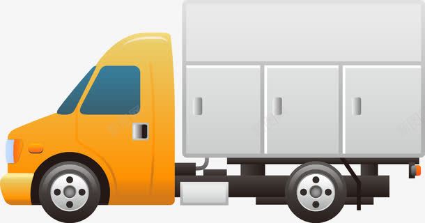 黄色长箱货物运输png免抠素材_新图网 https://ixintu.com 免费下载 物流配送 素材 货物 运输 长箱 黄色
