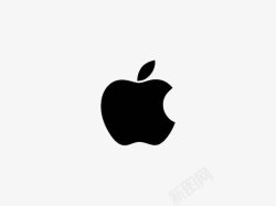 小巧风格小型黑色苹果logo图标高清图片
