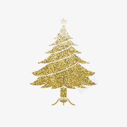 金粉圣诞树素材