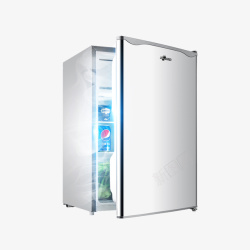 单门白色单门冰箱高清图片