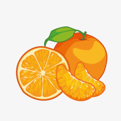 多汁橙子新鲜彩色果肉高清图片