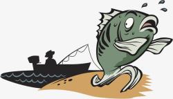 渔业卡通图渔夫渔业高清图片