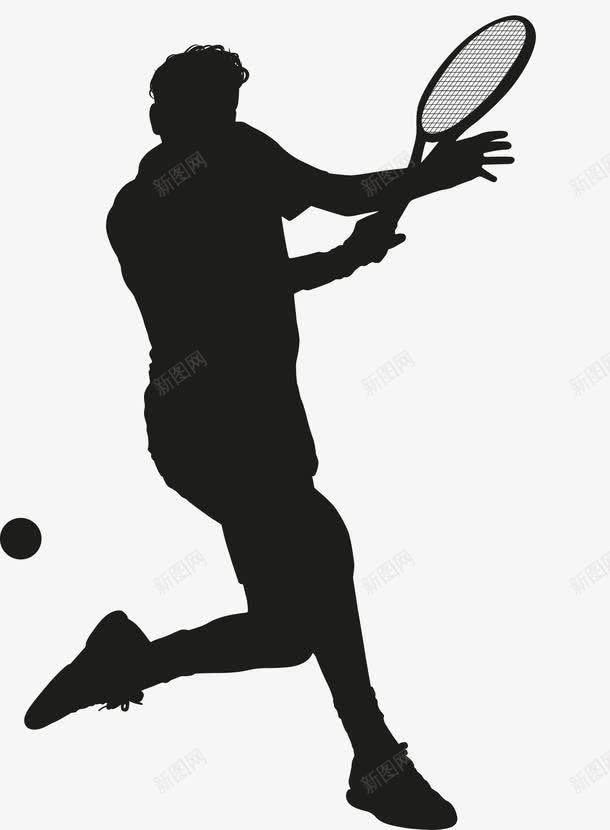 打网球png免抠素材_新图网 https://ixintu.com 体育 剪影 打网球的的人 比赛 男人 运动 运动员