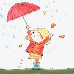 撑伞的小女孩撑伞的女孩高清图片