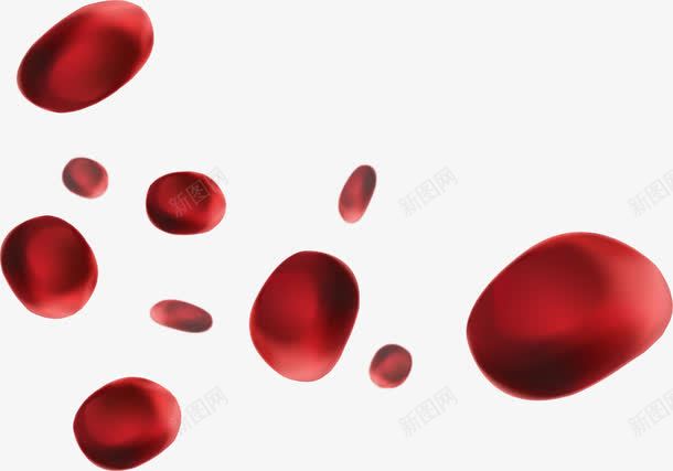 红色血小板png免抠素材_新图网 https://ixintu.com 医学 生物医学 矢量素材 红血球 血小板