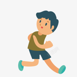 奔跑中的人们一个奔跑中的男孩矢量图高清图片