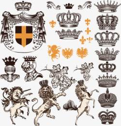 皇权手绘皇室徽章高清图片