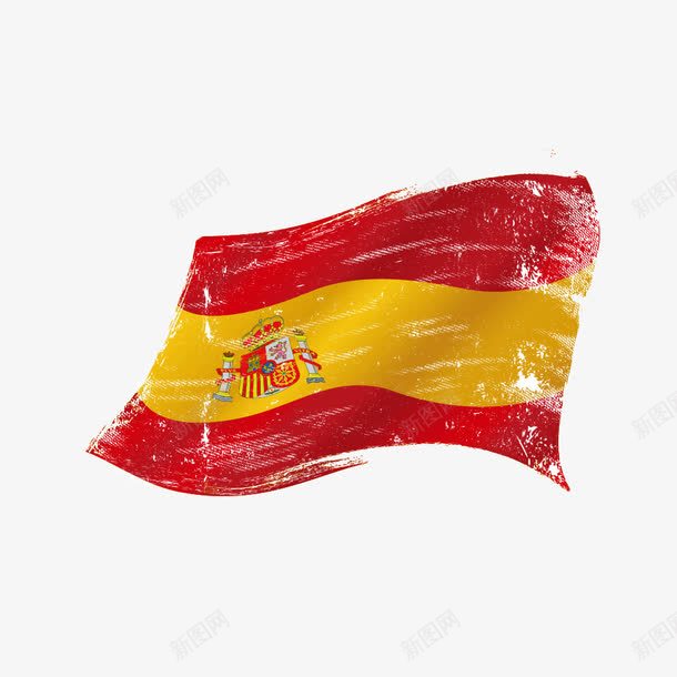 西班牙国旗png免抠素材_新图网 https://ixintu.com 国旗 矢量素材 红黄色 西班牙